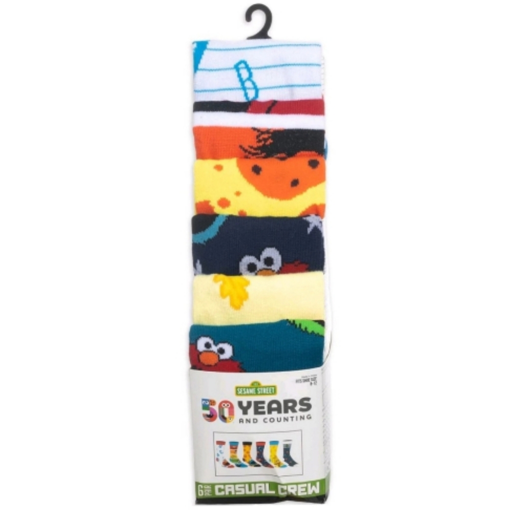 Sesame Street Mens Crew Socks Sz. 8 - 12